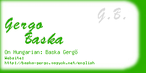 gergo baska business card