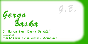 gergo baska business card